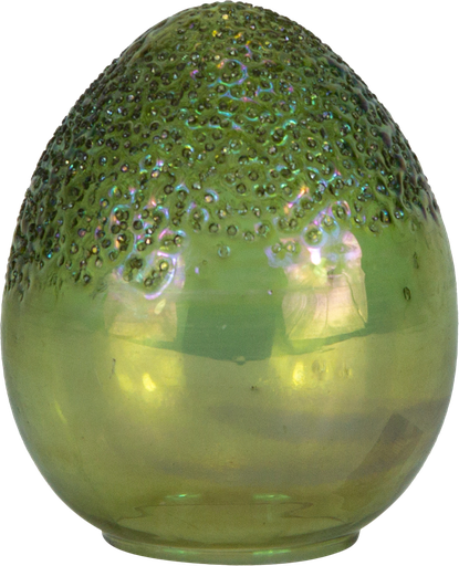 [23411A30] Ei stehend 14 cm Glas grün