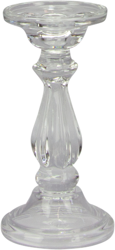 [23718A00] LUMIÈRE Kerzenständer 20 cm für Stab-und Stumpenkerzen Glas klar