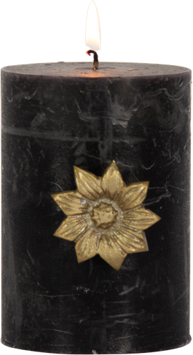 [24010A90] FLOWER Kerzenpin Ø 4 cm Metall messing