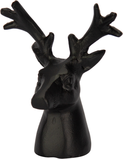 [24016A70] VENISON Hirsch Dekorationsobjekt 14,5 cm Metall schwarz