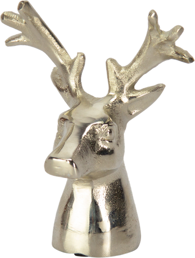 [24016A99] VENISON Hirsch Dekorationsobjekt 14,5 cm Metall antik-silber