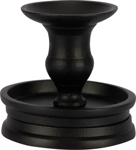[24019A70] RONDO Kerzenständer Höhe 8,5 cm Metall schwarz