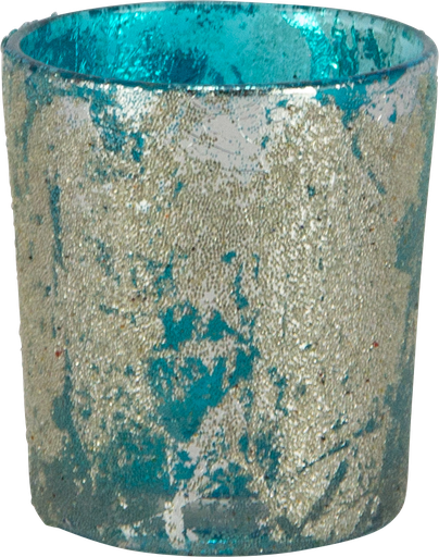 [24024A20] Windlicht 7 x Ø 6,5 Glas türkis