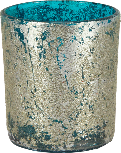 [24026A20] Windlicht 9 x Ø 8 Glas türkis