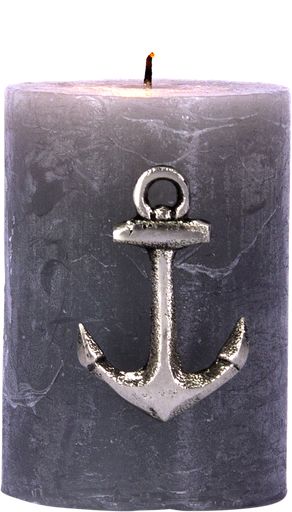 [24061A99] ANCHOR Kerzenpin 6,5 cm Metall antik-silber