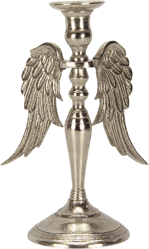 [24080A99] CUPID Kerzenständer Höhe 27 cm Metall antik-silber
