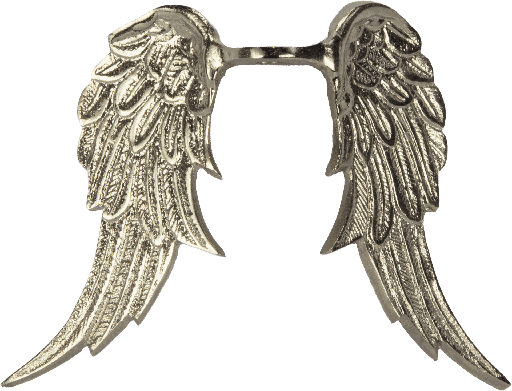 [24080F99] CUPID Engel-Flügel 16 cm Metall antik-silber