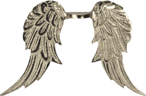 [24083F99] ANGELO Engel-Flügel 15,5 cm Metall antik-silber