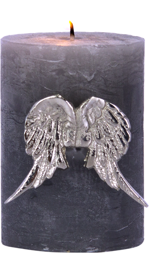 [24085A99] ANGELO Kerzenpin 5,5 cm Metall antik-silber