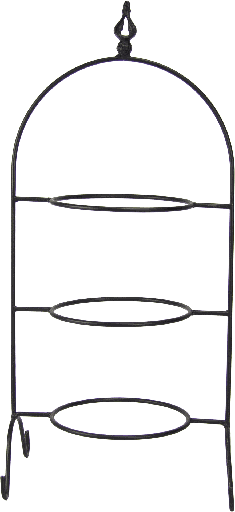 [24106A70] BOURBONE Tellerhalter 3-er 62 cm Metall schwarz