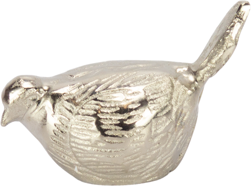 [25001A99] UCCELLO Vogel 7,5 cm Metall antik-silber