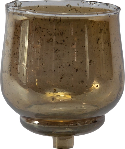 [25111A60] PETIT Teelicht-Aufsatzglas 10 cm Glas braun