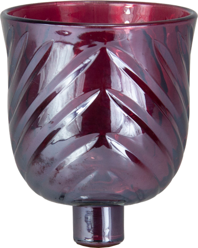 [25250A10] VENICE Teelicht-Aufsatzglas 7,5 cm Glas rot