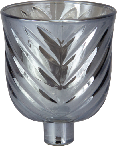 [25250A77] VENICE Teelicht-Aufsatzglas 7,5 cm Glas smoke