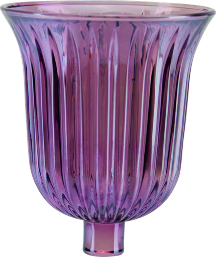[50255A11] STELLA Teelicht-Aufsatzglas 10,5 cm Glas fuchsia