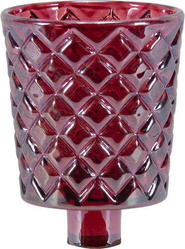 [50268A10] CRYSTAL Teelicht-Aufsatzglas 6,5 cm Glas rot