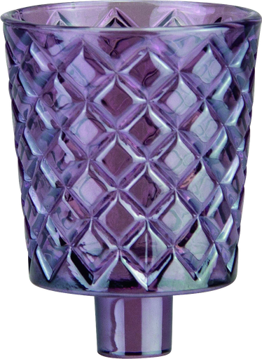 [50268A11] CRYSTAL Teelicht-Aufsatzglas 6,5 cm Glas fuchsia