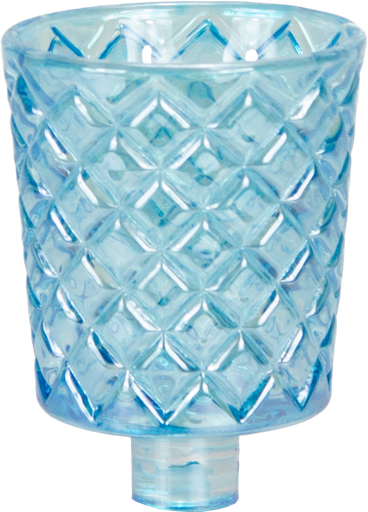 [50268A20] CRYSTAL Teelicht-Aufsatzglas 6,5 cm Glas türkis