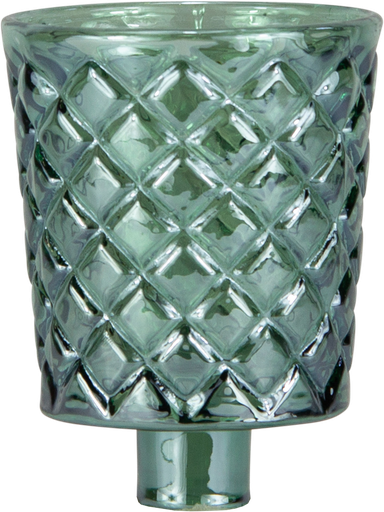 [50268A30] CRYSTAL Teelicht-Aufsatzglas 6,5 cm Glas grün