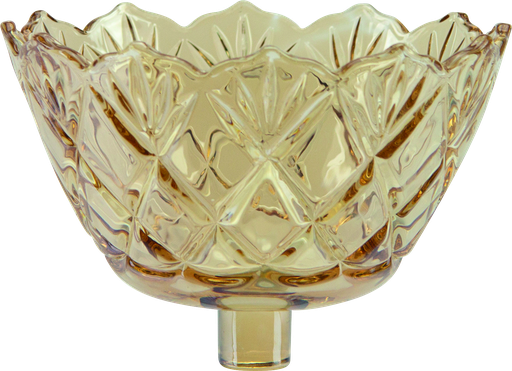 [50275A50] FIORI Teelicht-Aufsatzglas 8 cm Glas amber