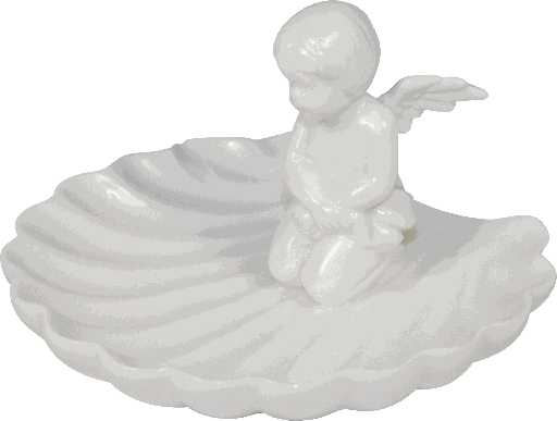 [50482A00] ANGELO Seifenschale Porzellan weiß