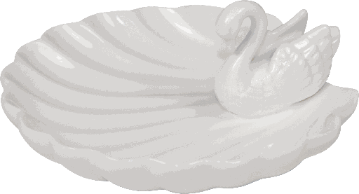 [50483A00] SWANLAKE Seifenschale Porzellan weiß