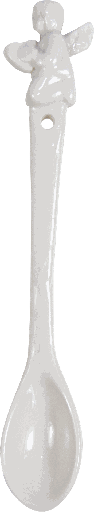 [70462A00] ANGELO Löffel 15 cm Porzellan weiß