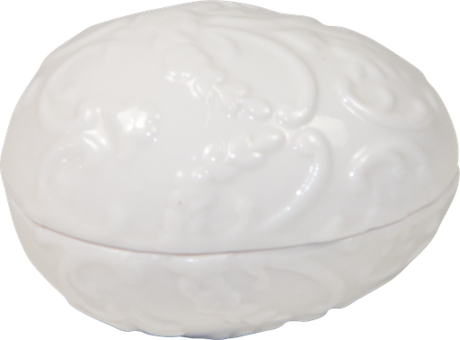 [80121A00] Ei Dose 12 cm Porzellan weiß