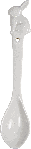 [80128A00] MONSIEUR LAPIN Löffel 13 cm Porzellan weiß