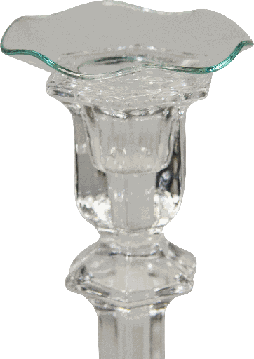 [00314A00] Kerzenteller Ø 7 cm gewellt Glas klar