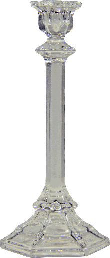 [10719A00] Kerzenständer Höhe 24 cm Glas klar