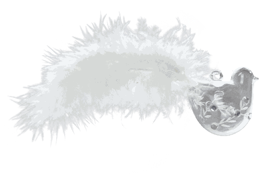 [10810A00] BIRD Vogel zum Hängen 4,3 cm Glas klar mit Strass & Federn