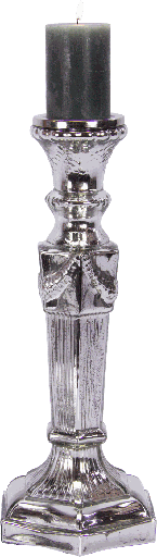 [13072A99] Kerzenständer Höhe 46,5 cm Bauernsilber