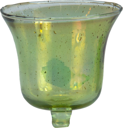 [13074A30] VINTAGE Teelicht-Aufsatzglas 8,75 cm Glas grün
