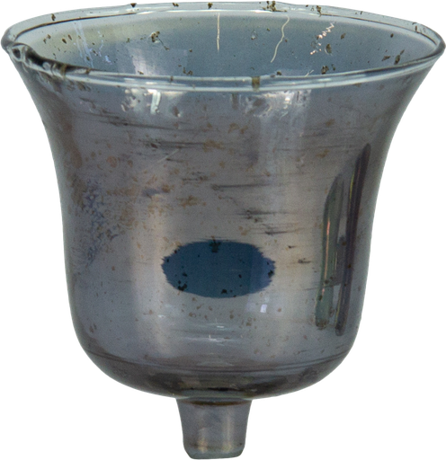 [13074A77] VINTAGE Teelicht-Aufsatzglas 8,75 cm Glas smoke