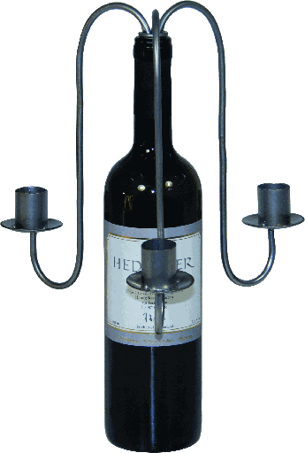 [14104A99] Flaschenleuchter 3-er Metall silber