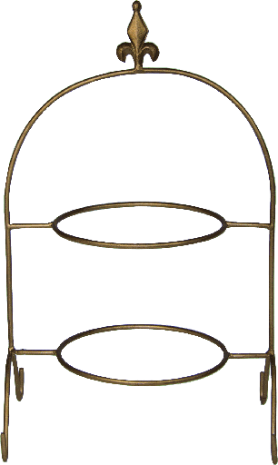 [14105A90] BOURBONE Tellerhalter 2-er 46,5 cm Metall gold