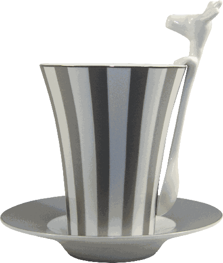 [15508A00] HARRY HIRSCH Löffel zum Hängen 15 cm Porzellan weiß