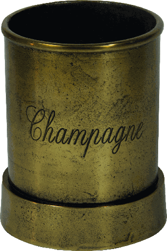 [17237A90] Wein & Sektkühler Ø 19 cm Metall messing