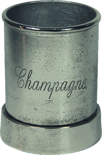 [17237A99] Wein & Sektkühler Ø 19 cm Metall antik-silber