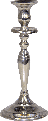 [17295A99] TWIST Kerzenständer Höhe 27 cm Metall antik-silber