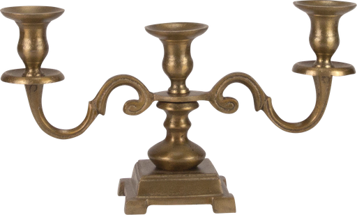 [19012A90] Kerzenständer 3-er Höhe 22,5 cm Metall messing