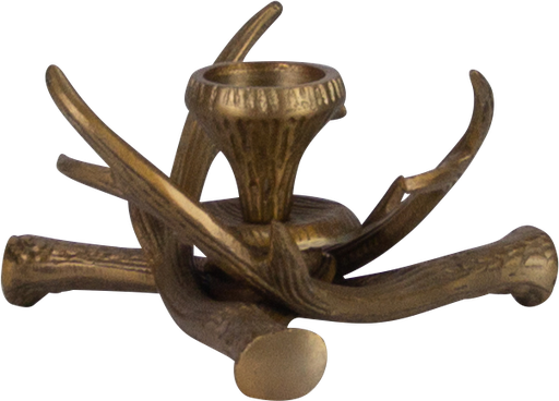 [19070A90] VENISON Kerzenständer 1-er Ø 20 cm Metall messing