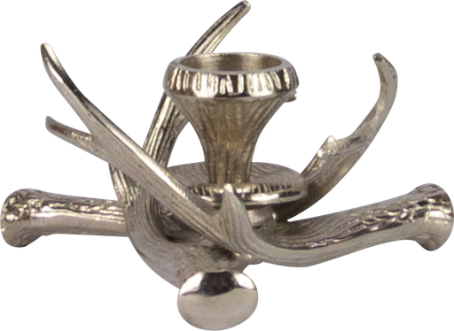 [19070A99] VENISON Kerzenständer 1-er Ø 20 cm Metall antik-silber