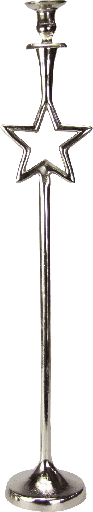 [20007A99] STARLIGHT Kerzenständer 75 cm Metall antik-silber