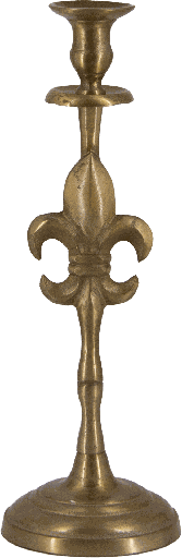 [20196A90] BOURBONE Kerzenständer Höhe 40 cm Metall messing