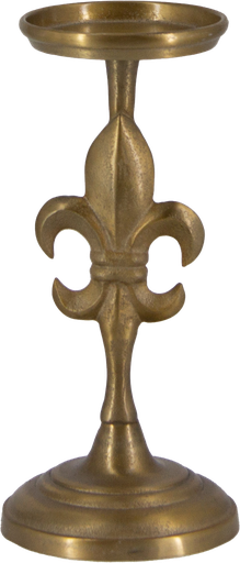 [20295A90] BOURBONE Kerzenständer für Stumpenkerzen Höhe 43 cm Metall messing