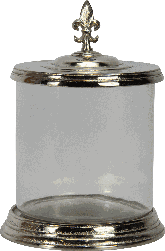 [20400A99] BOURBONE Bonboniere 31,5 cm Metall antik-silber