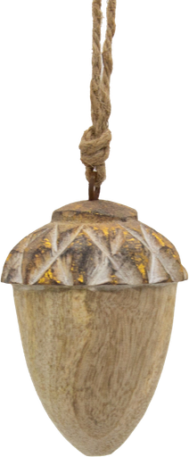 [21001W90] FOREST Eichel 7,7 cm Holz patiniert