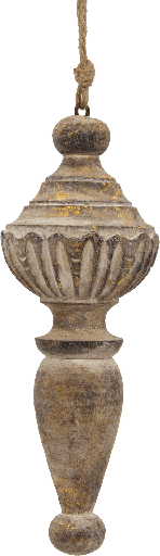 [21008W90] FOREST Ornament 19,5 cm Holz patiniert